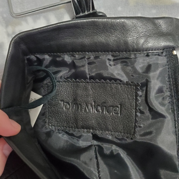 John michael 100% leather mini skirt - Picture 6 of 8